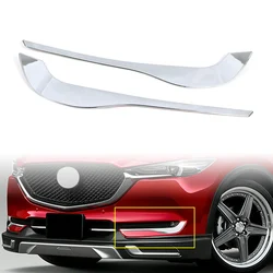 Front Fog Light Lamp Eyebrow Eyelid Molding Trim For Mazda CX-5 CX5 2017 2018 2019 2020 Chrome ABS Car Styling Decoration Trims