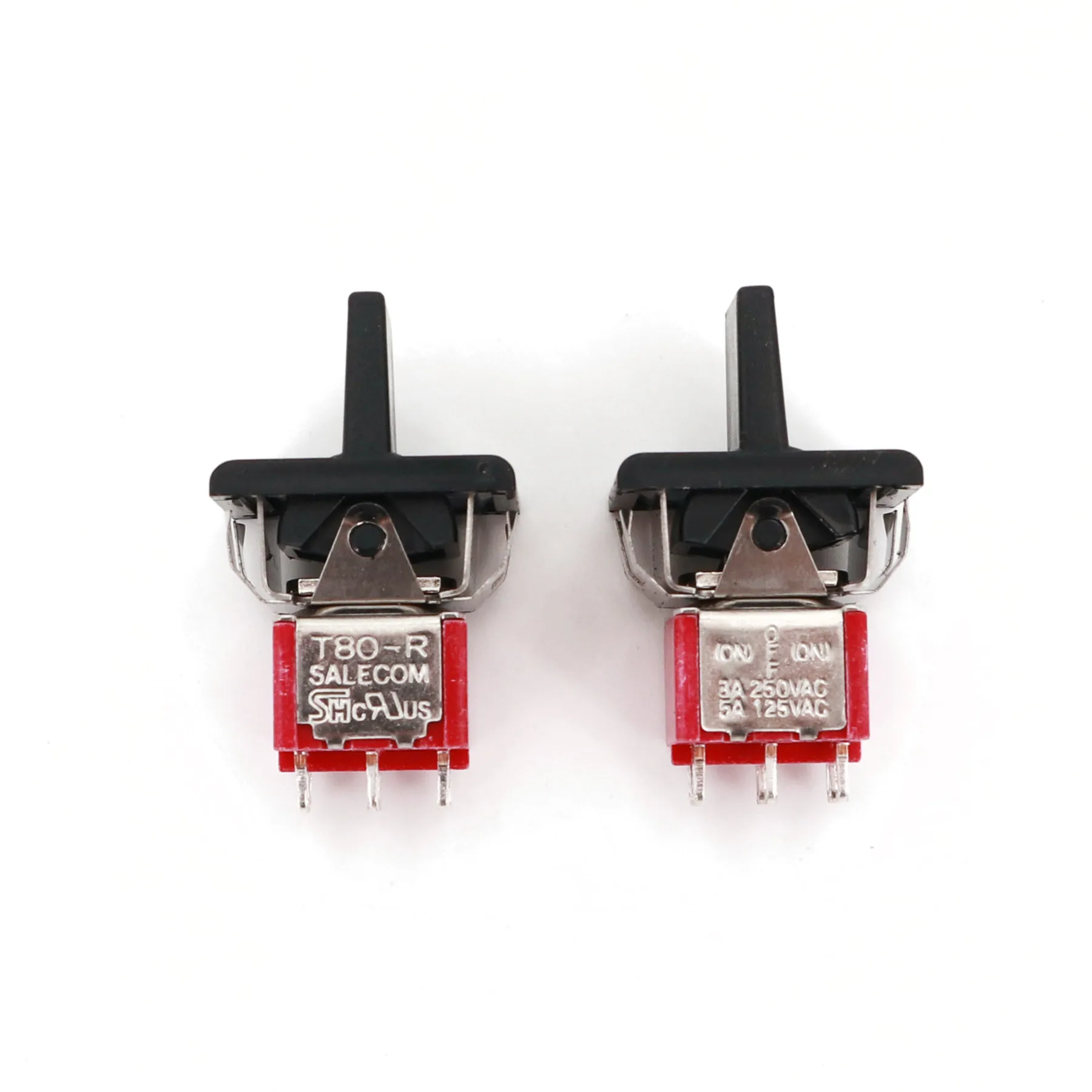 5Pcs SH T80-R Series R8018A-P14 6Pin Momentary MOM-OFF-MOM Self-Return DPDT Mini Rocker and Paddle Switch