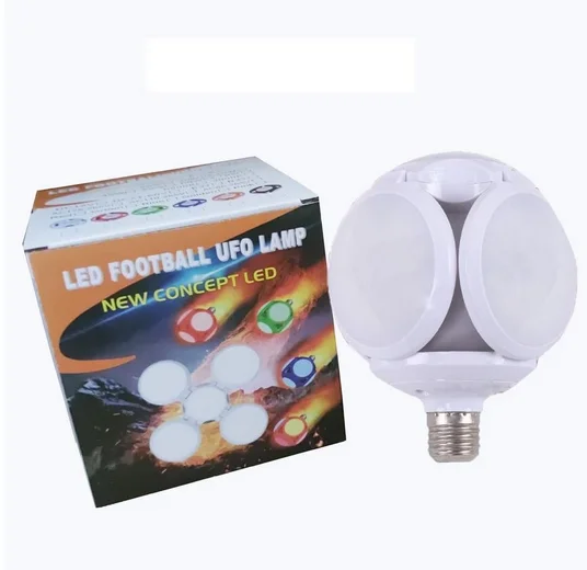 

LED Football UFO Bulb E27 40W 360 Degrees Folding Lamp AC 220V Lampada LED Spotlight Light Cold/Warm White Bombilla