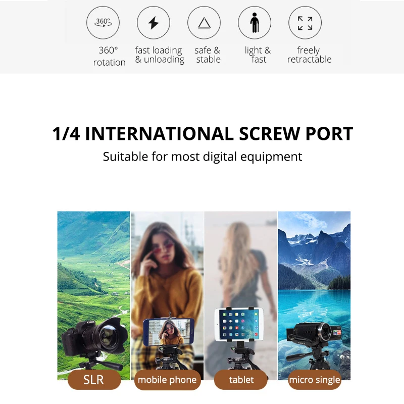 Telefoon Statief Draagbare Gsm Houder Voor Iphone 13 Xiaomi Lichtgewicht Camera Statief Voor Gopro Dslr Met Afstandsbediening