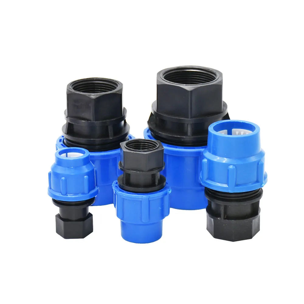 Female Connector 20mm 25mm 32mm 40mm 50mm Plastic PE Pipe Quick Connector Fast Joint Repair Fittings For Agricultural Irrigatio