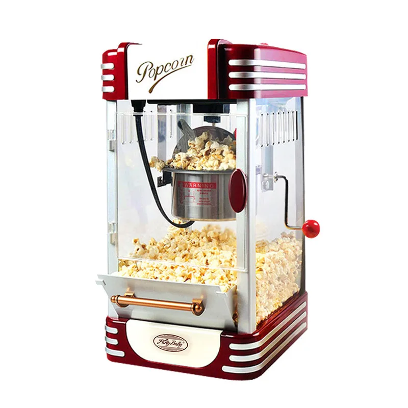 Newpopcorn Machine Commercial Full Automatic Hand-cranked Minismall Children's Popcorn Machine Ball Type Household Grain Wrapper