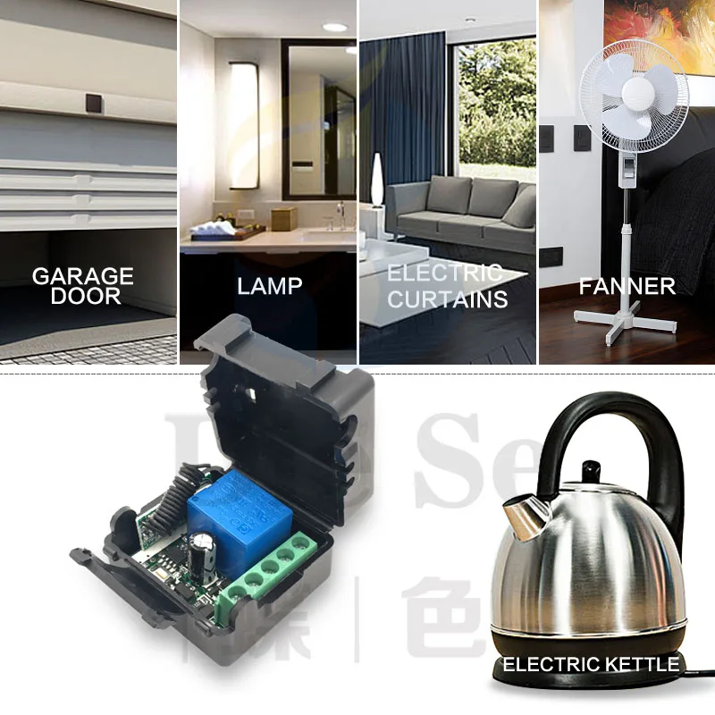 Universal Remote Control DC 24V 1CH 433 rf Relay Receiver and Transmitter for Garage Remote Control and Remote Light Switch