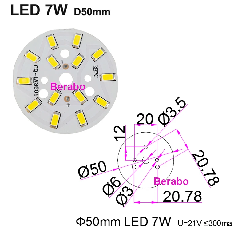 5 Stück SMD5730 LED-Lampenperlen 3W6W9W12W 18W36W Helligkeits-Lichtplatinen für LED-Lampen und LED-Downlights Zubehör – Detail 12