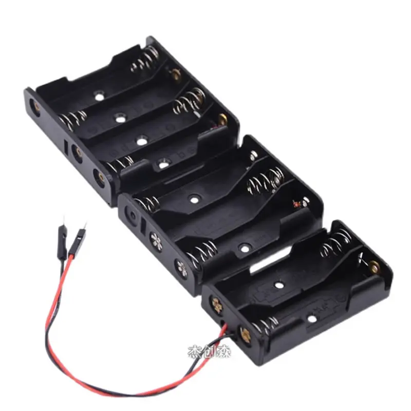 Battery box/AA/AAA/2 section/3 section/4 section series battery holder DIY power box with DuPont plug cord