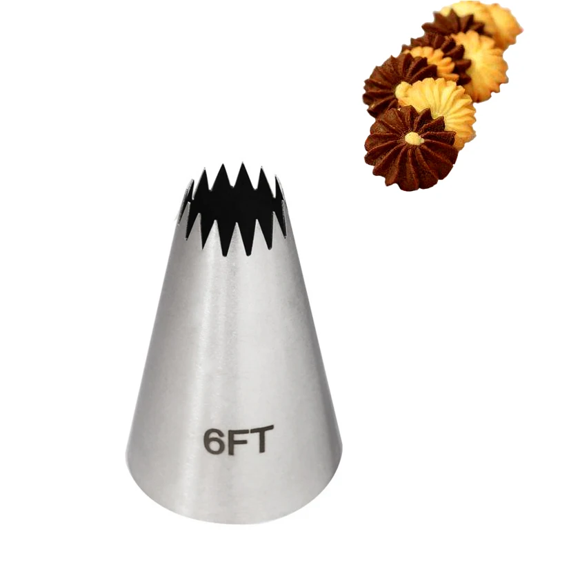 Large Size Open Star Tips Icing Piping Nozzles Cookie Cake Decorating Pastry Tip Sets Fondant Cake Tools