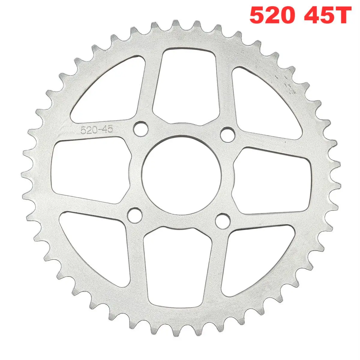 

High Quality Metal Motorcycle Scooter Drive Gear 520 Big Sprocket 45T 4 Holes Sprockets 58mm