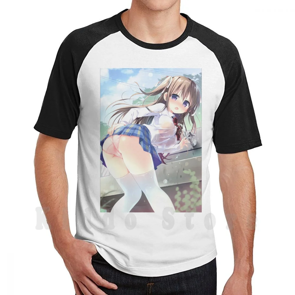 

Anime Ecchi # 1 T Shirt Print For Men Cotton New Cool Tee Anime Girls Manga Ecchi Sexy