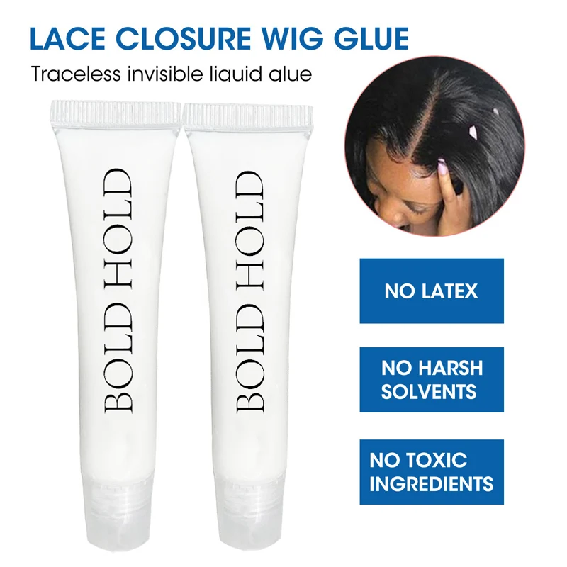 Lace Glue Strong Hold Hair Replacement Adhesive Waterproof Lace Wig Adhesive Invisible Bonding Glue for Toupee Frontal Wigs