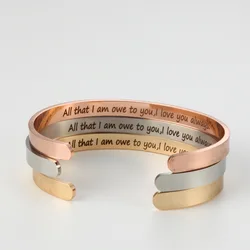 6mm Width Custom Double Side Laser Engraved Personalized Coodinates Name Date Letter Bracelet Stainless Steel Cuff Bangles Gift