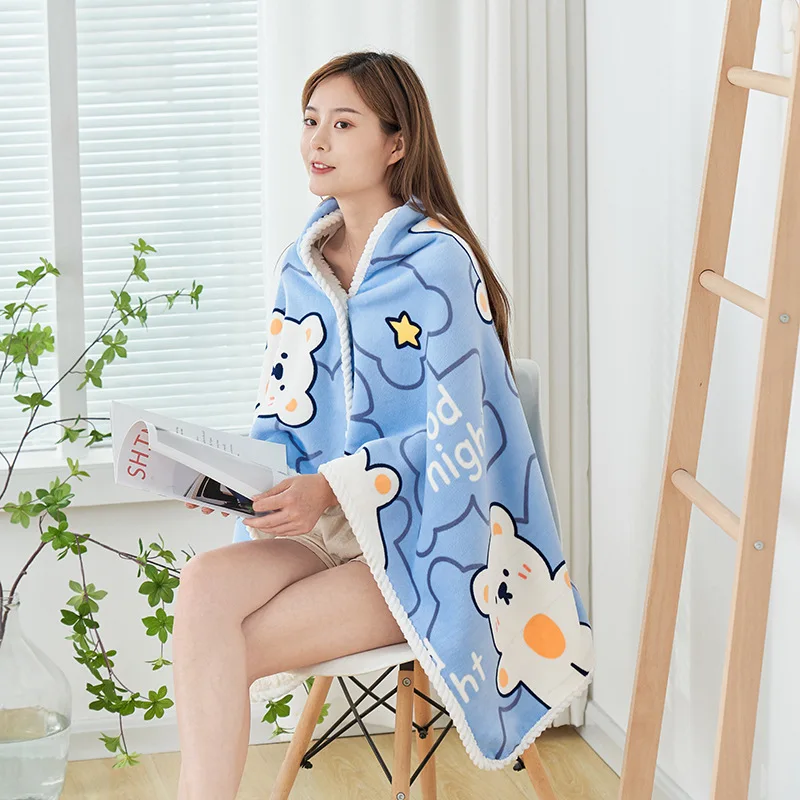 2021 Soft and Comfortable Blanket Lamb Wool Blanket Cartoon Baby Autumn and Winter Blanket Milk Plush Adult Shawl