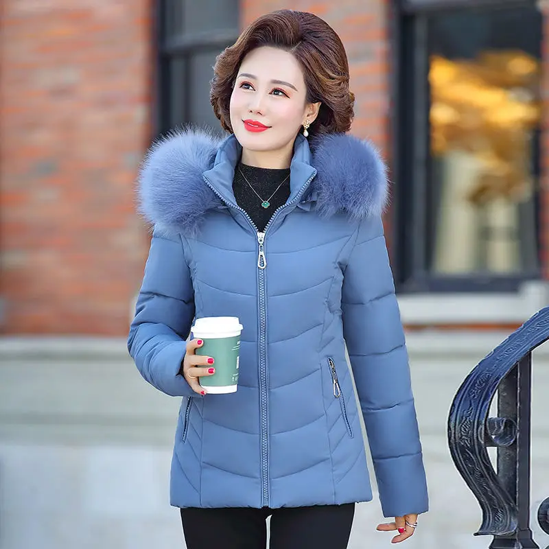 Middle-Aged Elderly Down Padded Jacket Mom's Autumn Winter Parkas Outerwear Short Women's Small Padded Jackets 2027 New  Coat