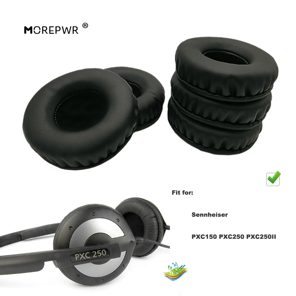 

Morepwr New Upgrade Replacement Ear Pads for Sennheiser PXC150 PXC250 PXC250II Headset Parts Leather Cushion Earmuff Sleeve