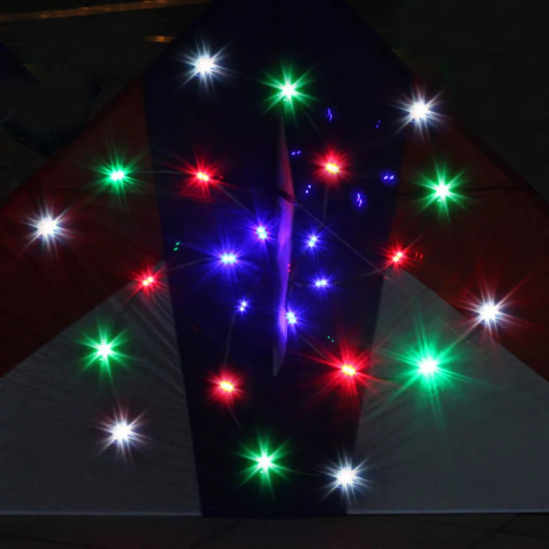 High quality Outdoor Fun Sports LED Power Wind Large  Kite With 96 Lights Good Flying Factory Outlet