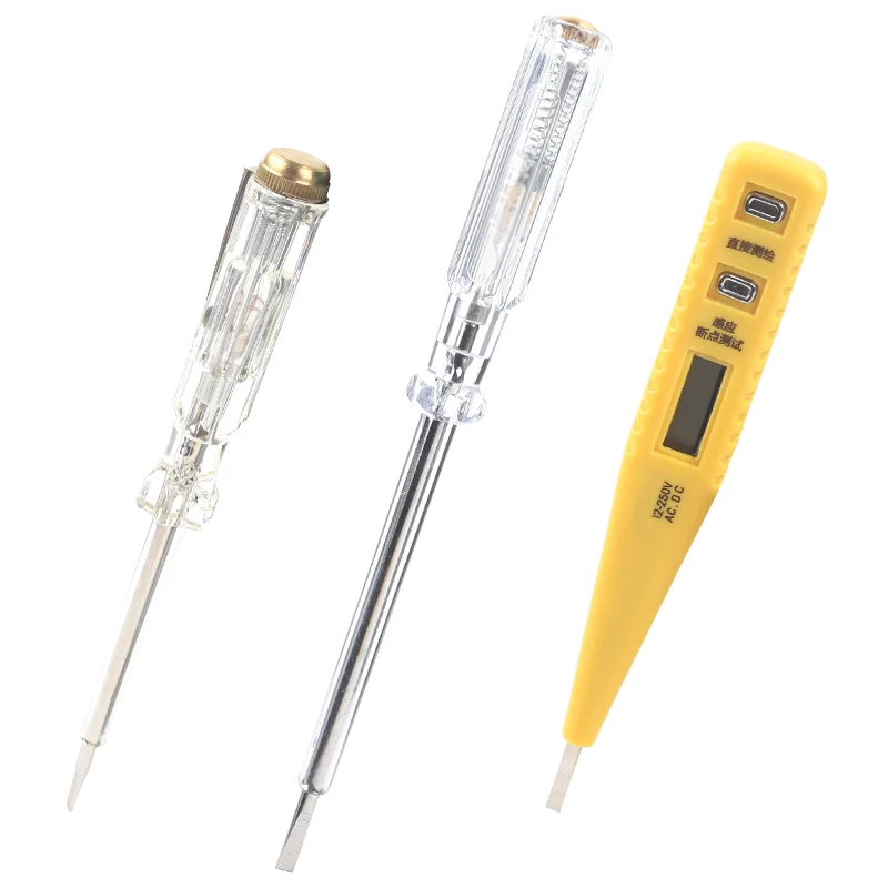 AC/DC 12-250V Special screwdriver for measuring electricity Voltage Tester Detector Electrician Tools Digital display induction