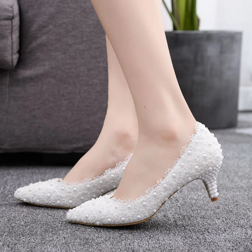 Comemore White Bride Wedding Mules 5cm Stilettos Shoes Pumps Stripper Party White High Heels Sandals Women New Size 34 43