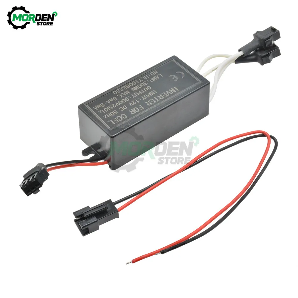 High Temperature Resistant DC 12V to 900V CCFL Inverter Male Connection For Angel Eyes E46 E39 E53 Driver Projector 5mA - 8mA