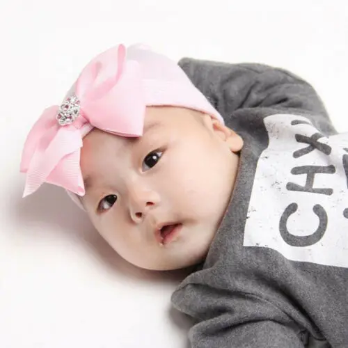 New Cute Newborn Baby Infant Toddler Knitted Baby Hat  Comfy Bowknot Hospital Cap Beanie Hat U