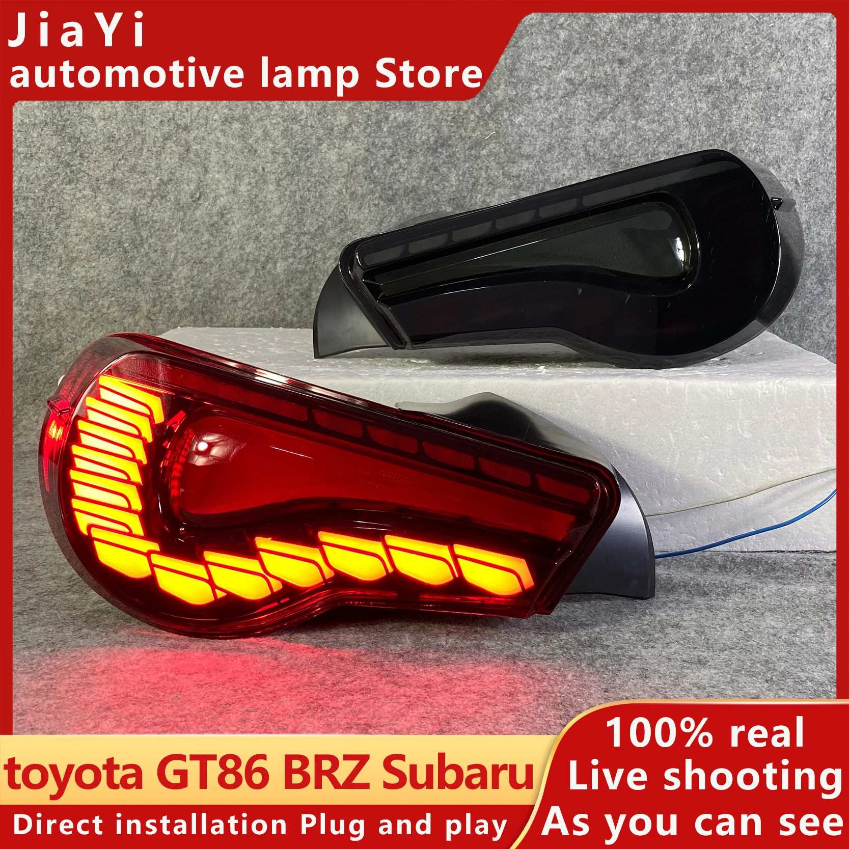 VLAND Tail lights Car Assembly for  GT86 2012-UP Tail Lamp for Subaru BRZ/Scion FRS 2012-2019 with Turn Signal light