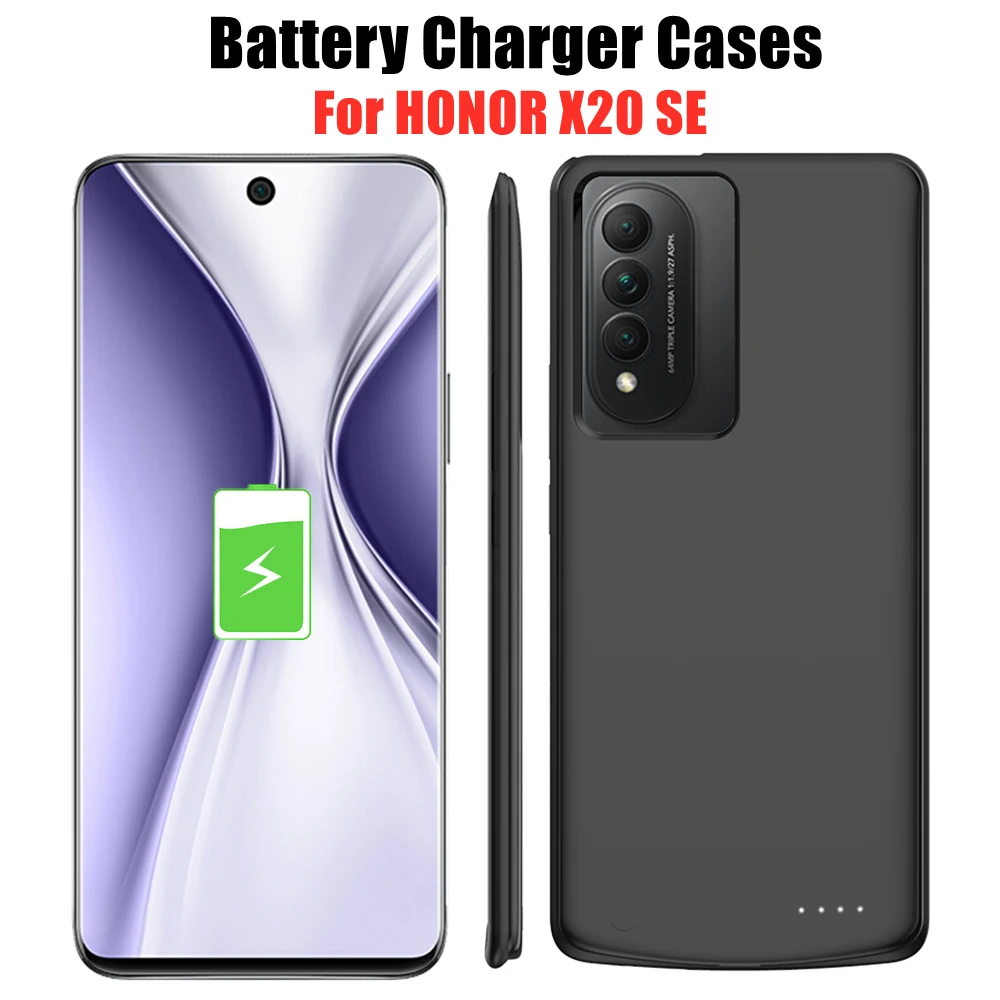 

Battery Charger Cases For Honor X20 SE Smart Battery Case 6800mAh Shockproof Powerbank Charging Cover For Honor X20 Power Case