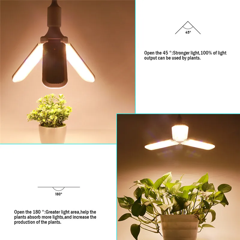 10pcs E27 LED Grow Light 150W Full Spectrum Growth Fan Lamp Bulbs Waterproof for Indoor Outdoor Greenhouse Plant Flower Seedling