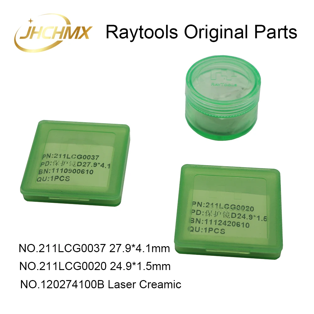 JHCHMX Original Raytools Protective Windows Lens 27.9*4.1mm 24.9*1.5mm Laser Ceramic Holder For Raytools BM109 BM114S BT240S