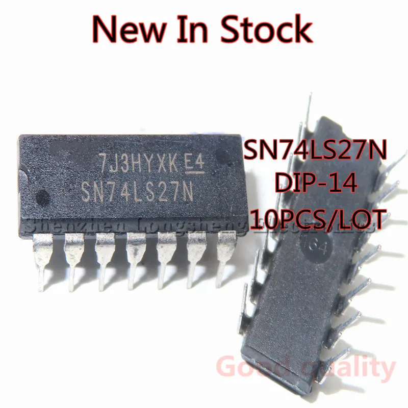 Terminal de 3 entradas SN74LS27N 74LS27 HD74LS27P DIP-14, nuevo, en Stock, 10 unids/lote