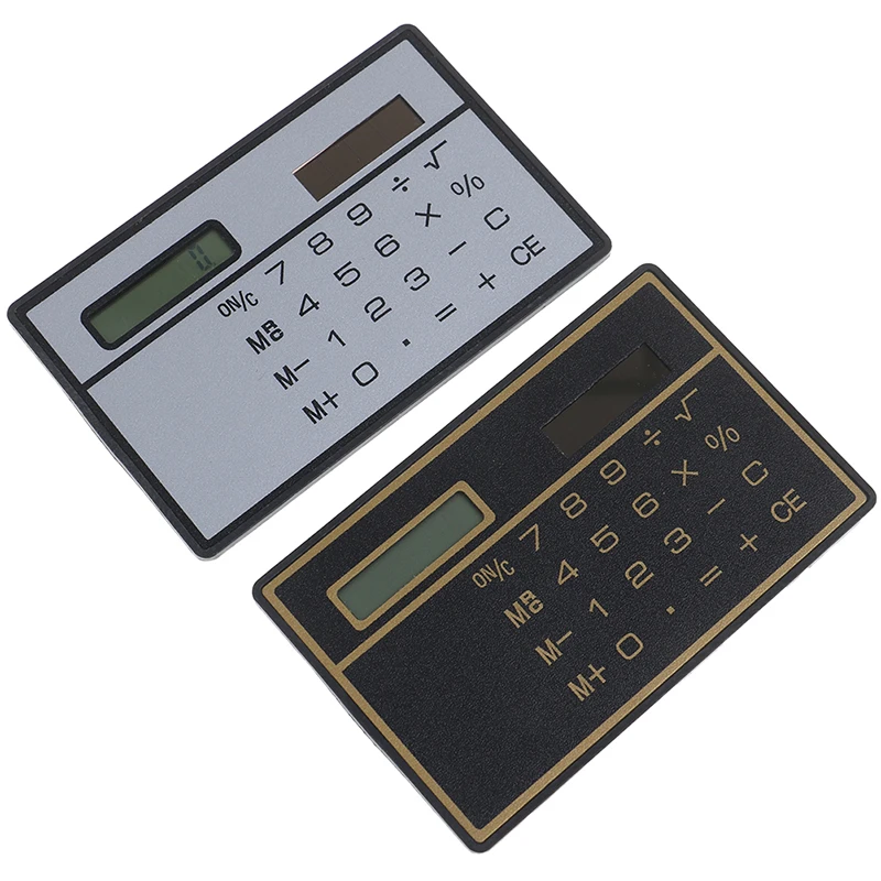 8 Digit Ultra Thin Solar Power Calculator With Touch Screen Credit Card Design Portable Mini Calculator For Business School