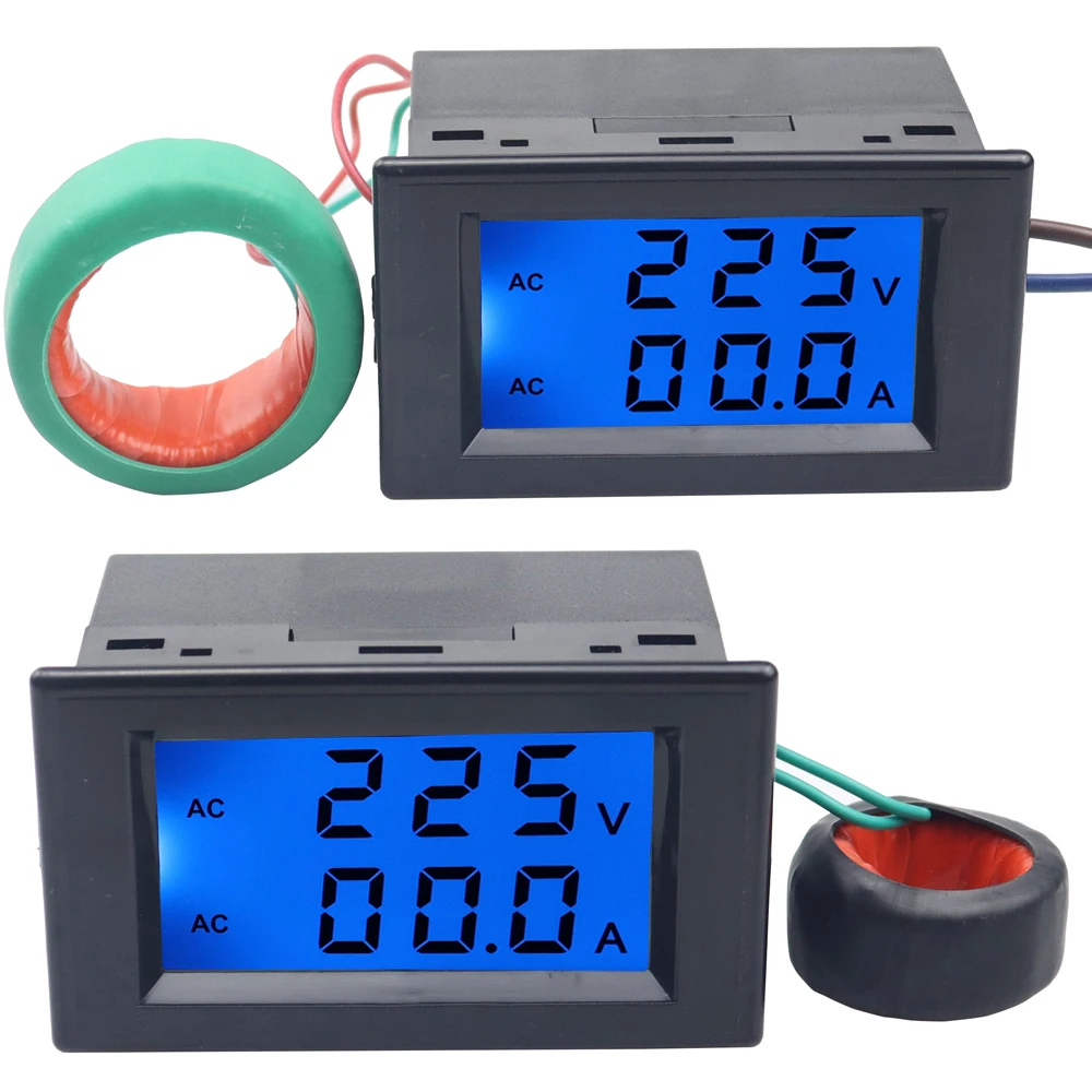 

AC 80-300V 100A 200A Digital LCD Voltmeter Ammeter 50-60Hz Voltage Amps Monitor Panel Meter