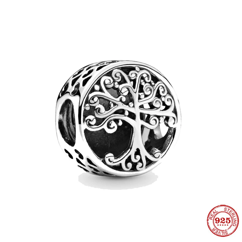 New 925 Sterling Silver Tree of Life Bead Family is Where Love Grows Charm fit Original Pandora Charms 925 Bracelet DIY Jewelry