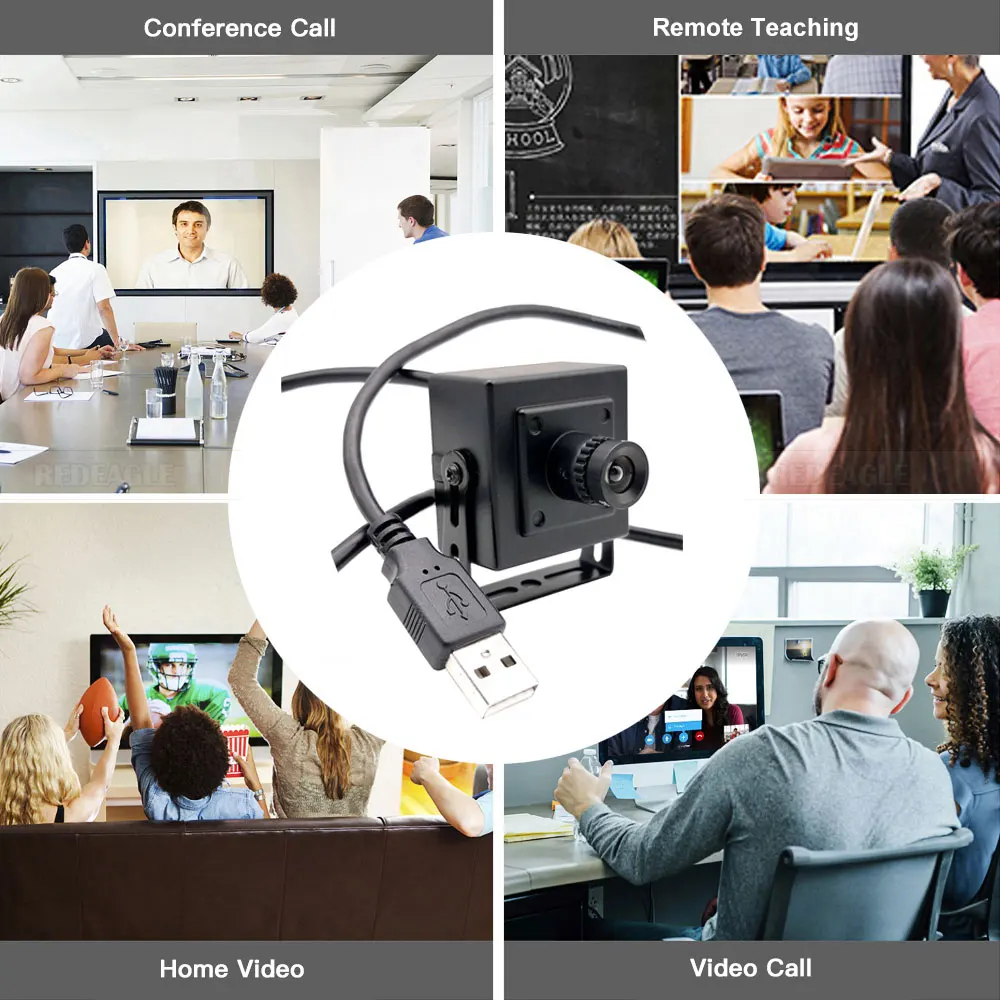 2.0 Megapixel HD USB Webcam 1080P 30fps High Speed Drive-free UVC PC Mini Box CCTV Security Video Camera