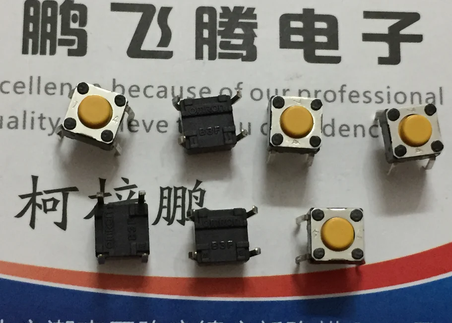 10 PÇS/LOTE B3F-1002 toque interruptor microswitch botão do mouse 6*6*4.3mm