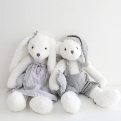 Cute Bunny Toy with Pillow 40cm Teddy Bear Doll Soft Baby Appease Toy Kids Infant Gifts Long ear Rabbit Stuffed Animal Toys