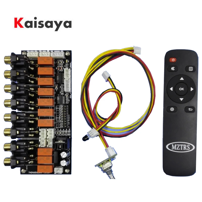 

Remote sound source switching 6-way Audio Input 2 way output Signal Selector Switching Encoder Board T1440