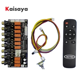 Remote sound source switching 6-way Audio Input 2 way output Signal Selector Switching Encoder Board T1440