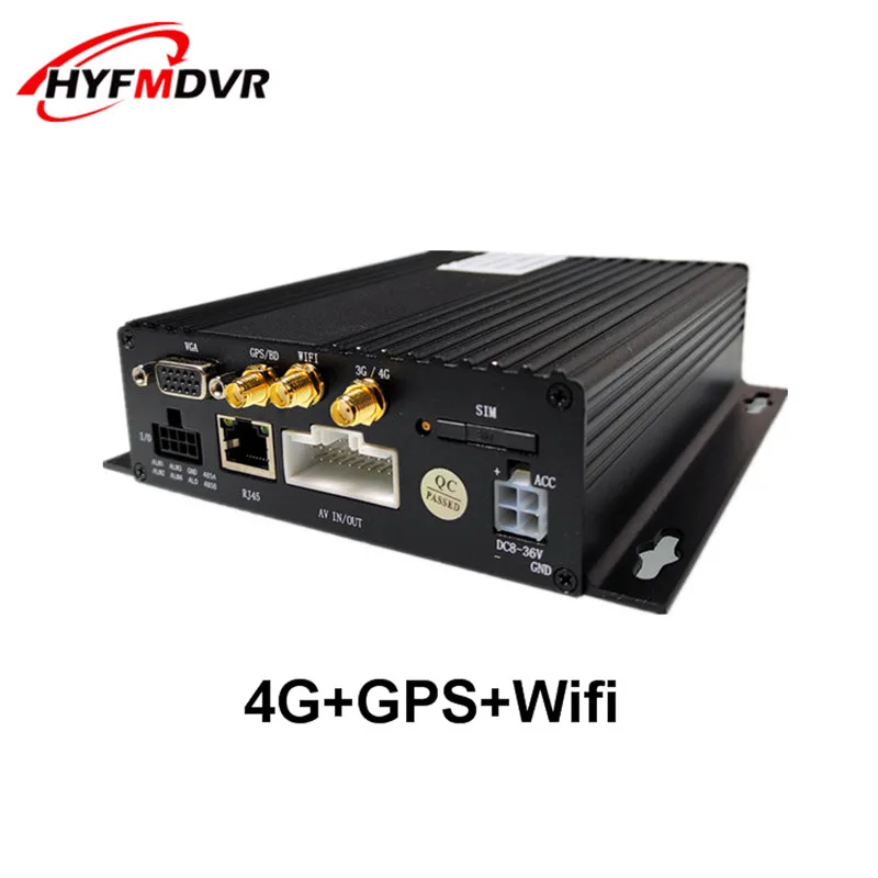 4 Channel AHD 1080P Mobile DVR Vehicle 4G WiFi GPS Double SD Card MDVR