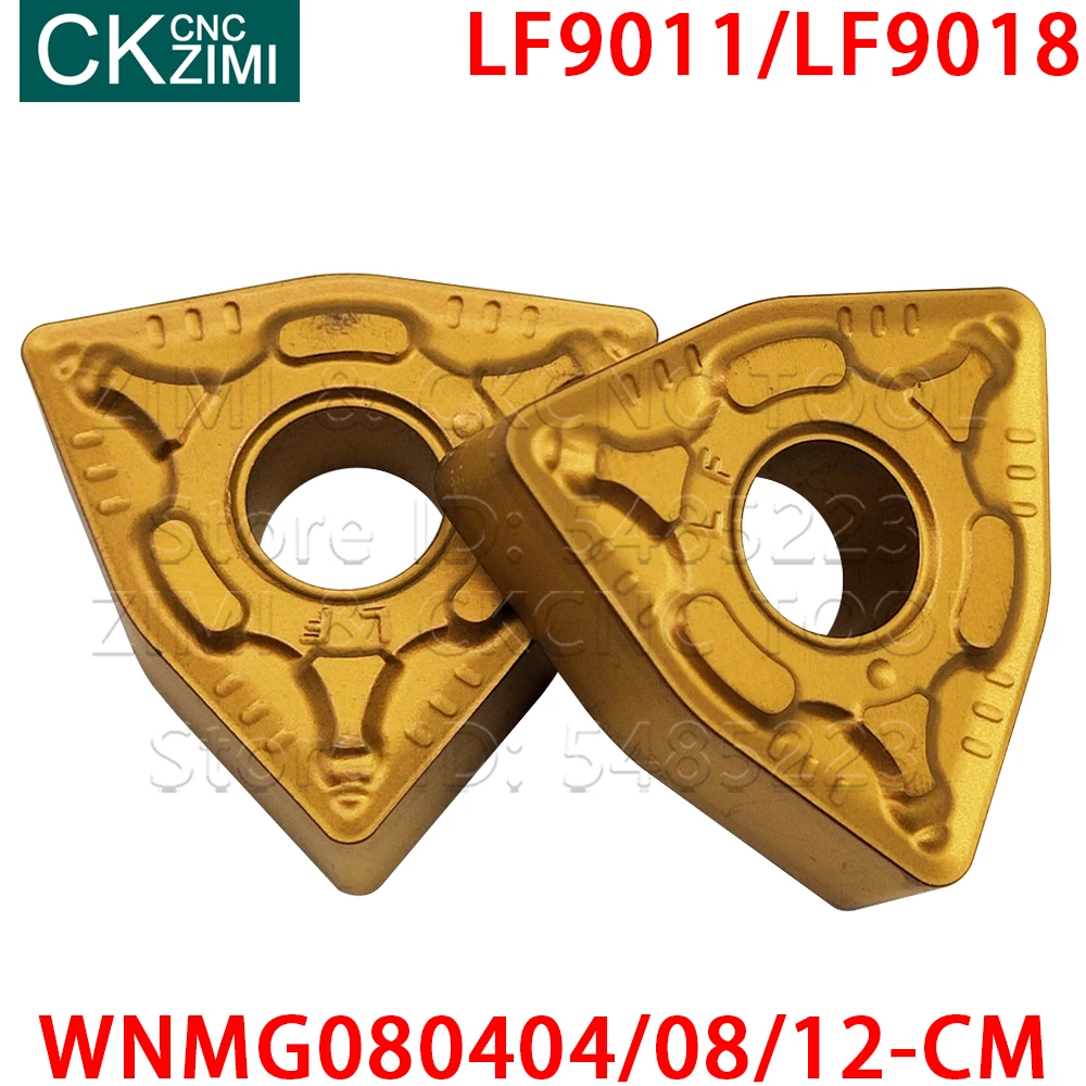 Insertos de torneado de carburo WNMG080404-CM WNMG080408-CM LF9011 LF9018, herramientas de torno CNC, herramienta de torneado de madera WNMG para acero