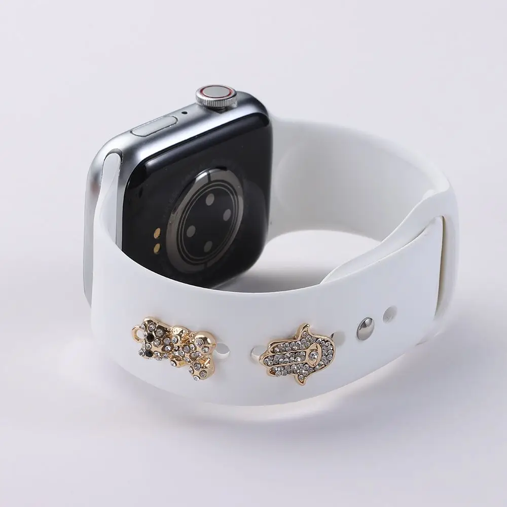 เล็บโลหะเพชรอุปกรณ์เสริมสายนาฬิกาเครื่องประดับสายรัดข้อมือ Charms แหวนตกแต่ง