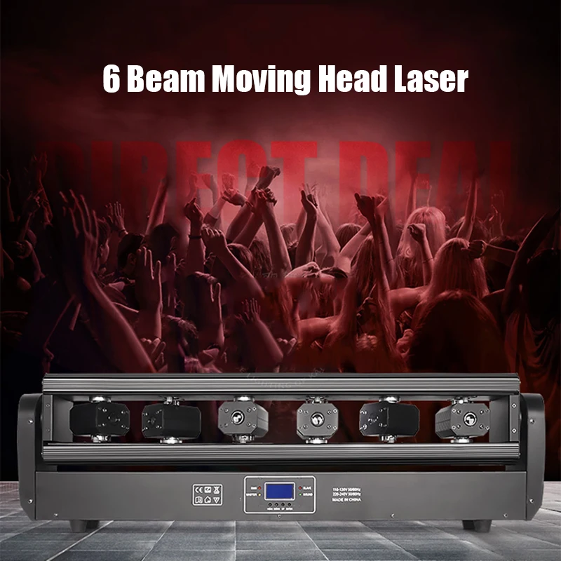 6 Heads Moving Head Disco Laser Light Red Green Blue Dj Laser For Disco Home Party KTV Weddding Holiday