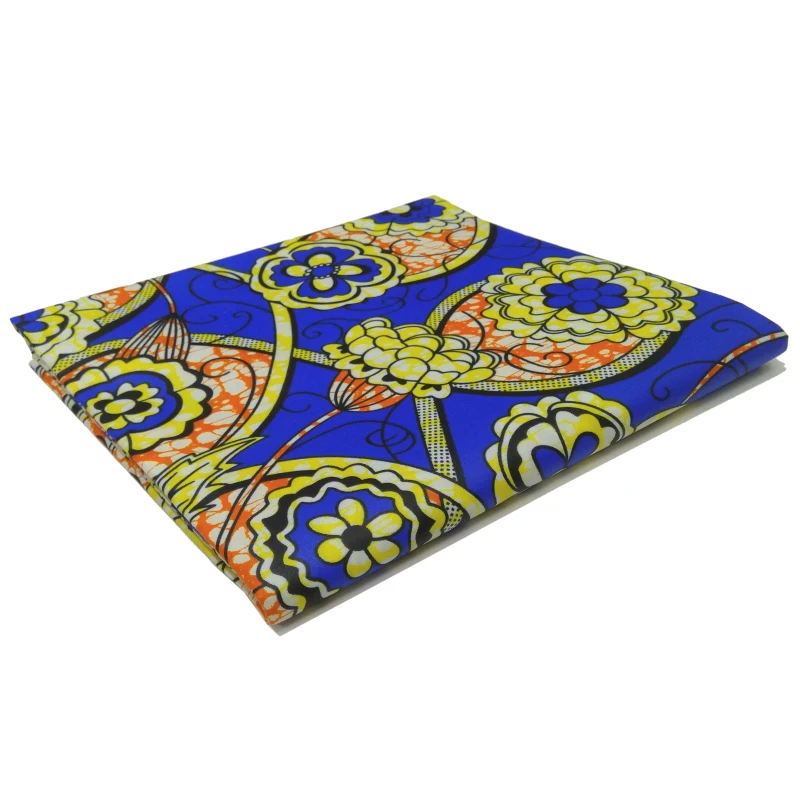 New Wax Fabric African Polyester Print Veritable Ankara Real Wax Fabric 6Yards\\set