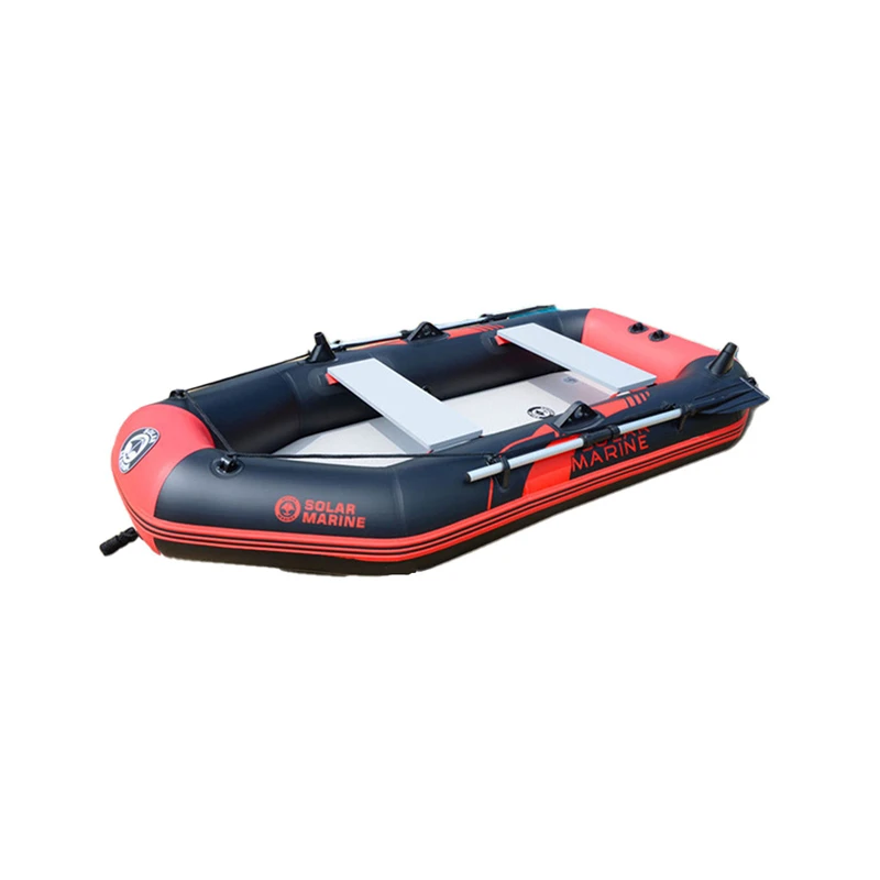 SolarMarine Gommone portatile in PVC per 3 persone Barche gonfiabili da 230 cm Pesca Kayak Canoa Tappetino ad aria Fondo con accessori