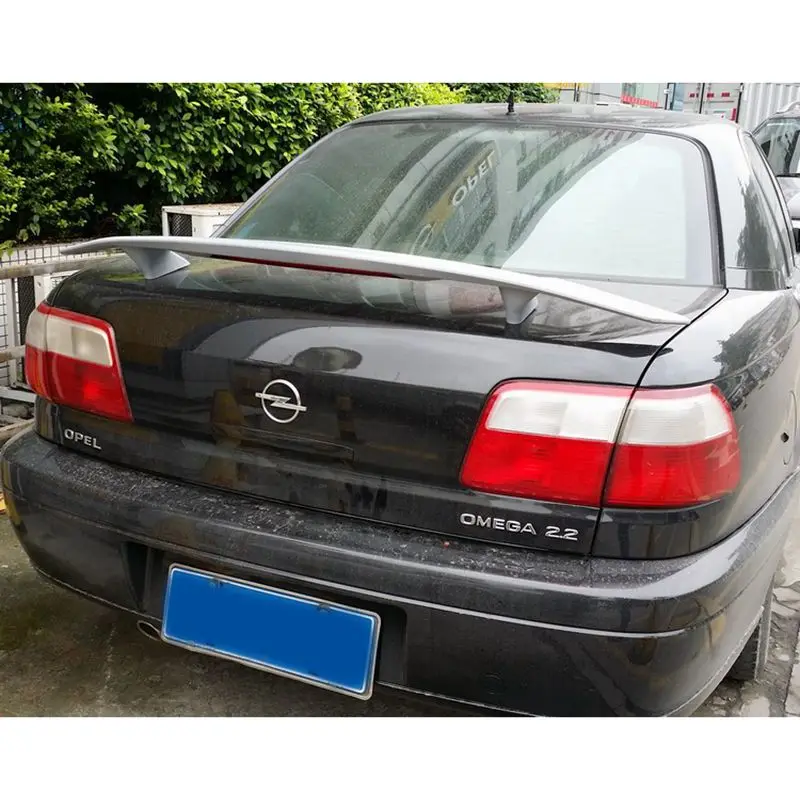 For OPEL Omega 1996-2011 Rear Wing Spoiler, Trunk Boot Wings Spoilers ABS Gray primer Rear Wing Spoiler With Led Light