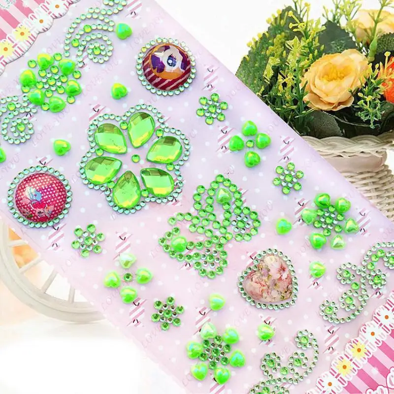 New Acrylic Crystal sticker Butterfly Stickers Diy Decals Accessories Mobile phone Laptop decoration Children Toys