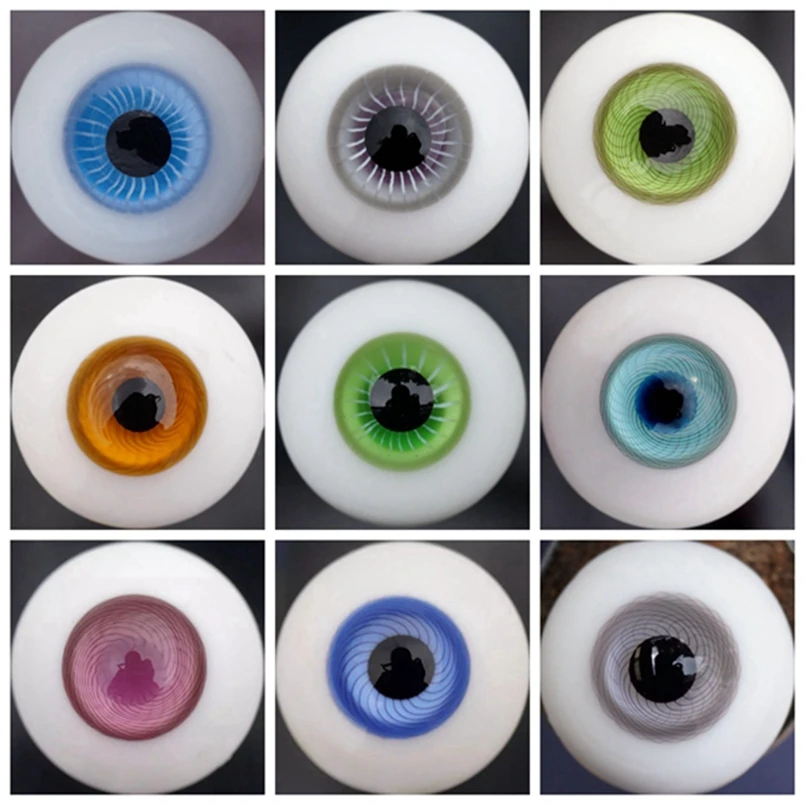 

Random Color BJD Glass 8mm 10mm 12mm 14mm 16mm 18mm 20mm Round Eyes Eyeball Reborn Doll Makeup Jewelry Steampunk Craft