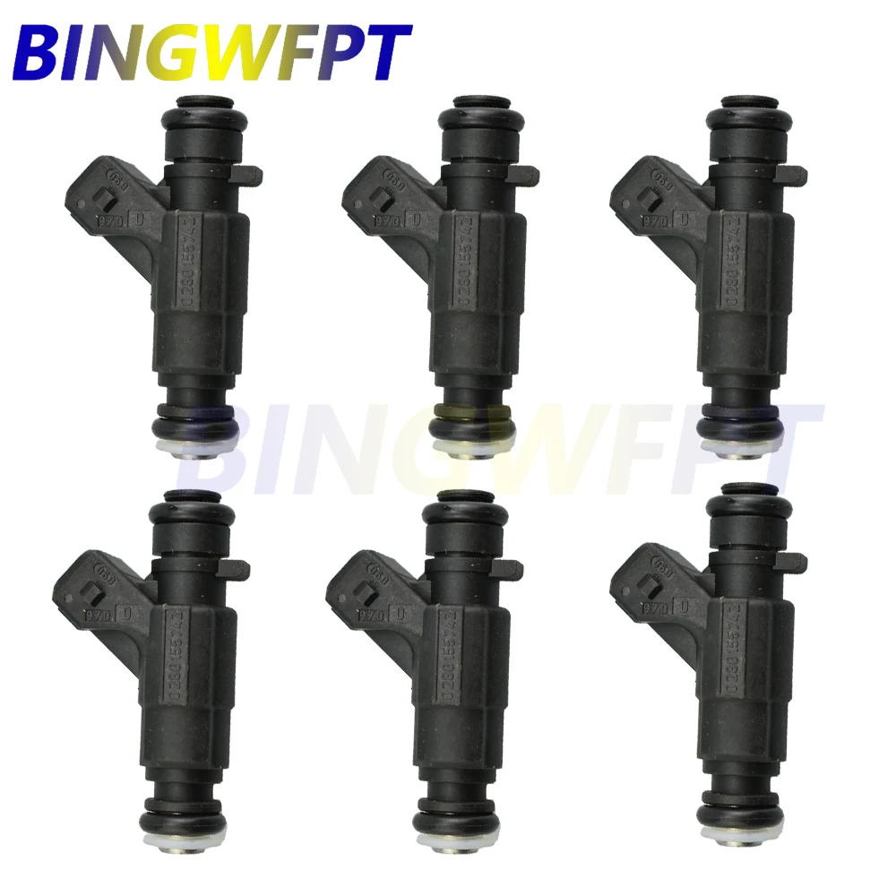 

Set of 6 Fuel Injectors Nozzle for Mercedes W163 W202 W210 BOSCH OEM 1120780049 0280155742