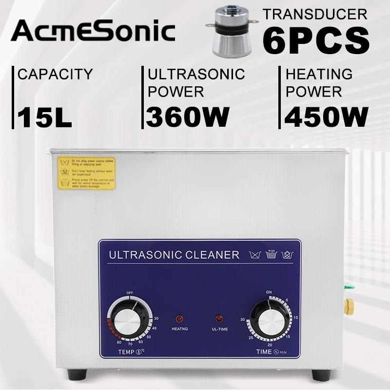 ACMESONIC Digital Ultrasonic Cleaner A30L 600W 40kHz For Gold Sliver Watch Jewelry Glasses Jade Necklace Oxides rRust Oil Washer