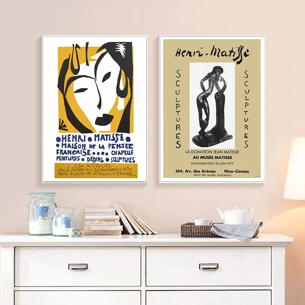 Henri Matisse Vintage Poster Abstract Woman Art Print Mid Century Canvas Painting Modern Wall Picture For Living Room Home Decor