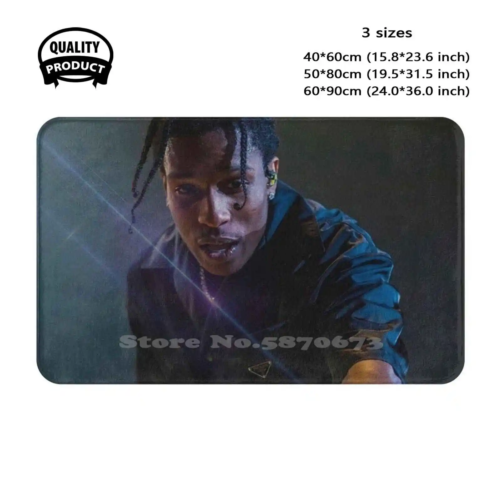 Rocky Soft Cushion Home Carpet Door Mat Car Rug Rocky Music Tyler Rapper Hip Hop Man Sing Song Explorepage Hypebeast Trap