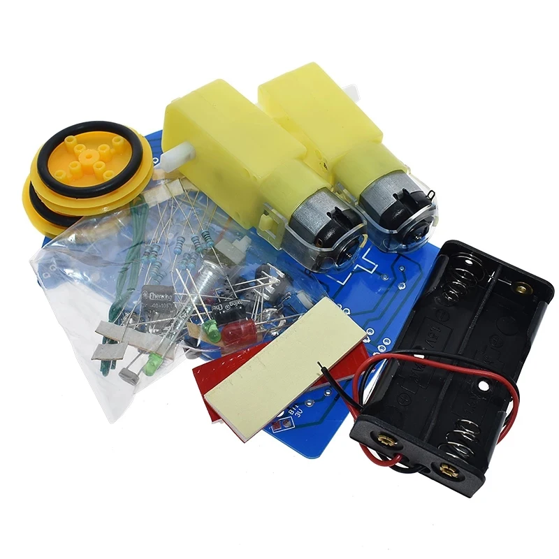 D2-1 DIY Kit Intelligent Tracking Line Smart Car Kit TT Motor Electronic DIY Kit Smart Patrol Automobile Parts DIY Electronic