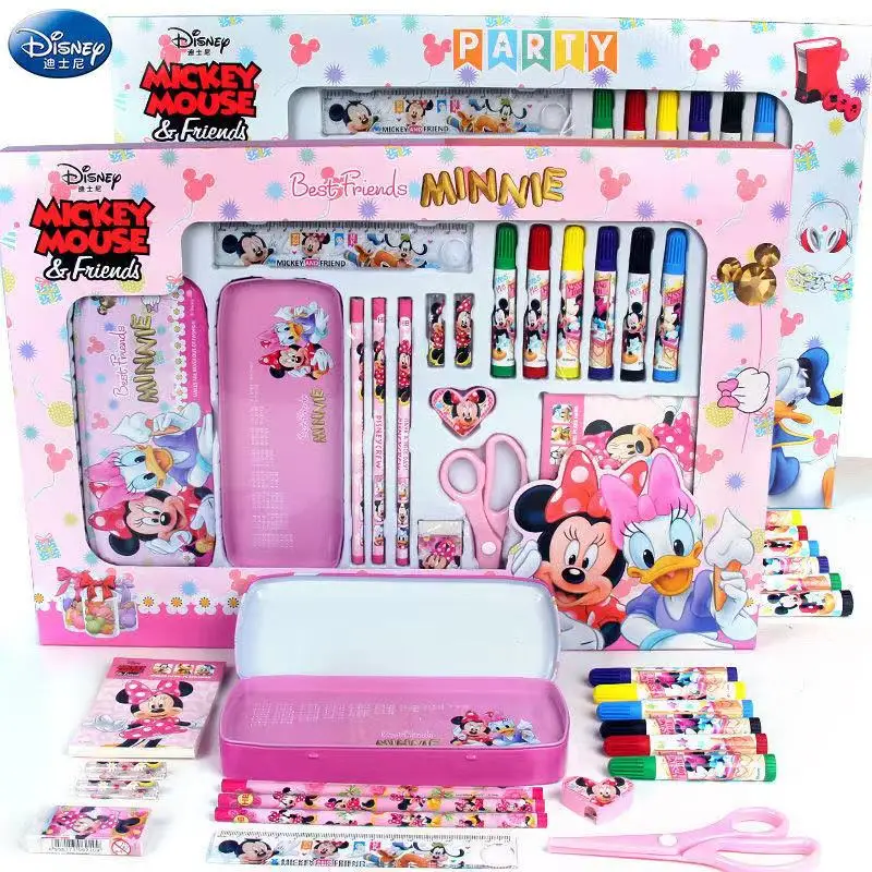 17-piece set of genuine Disney Mickey Minnie stationery set cartoon gift box school supplies birthday gift special prizes